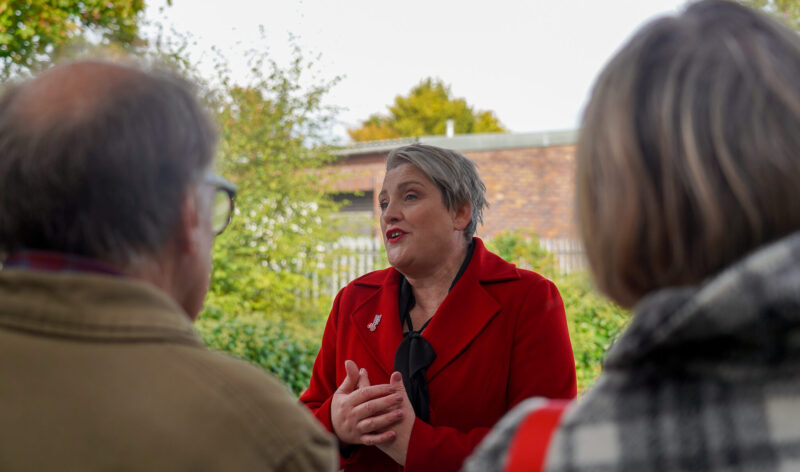 Ashley speaking with some constituents 